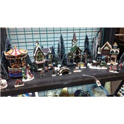 30pc Christmas Village Set with Box