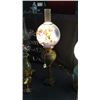 Image 1 : Tall Brass Bottom Banquet Lamp with Painted S