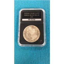Genuine Uncirculated Morgan Silver Dollar 1878