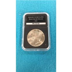 Genuine Uncirculated Peace Silver Dollar 1923