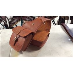 Tooled Leather Saddle Bags