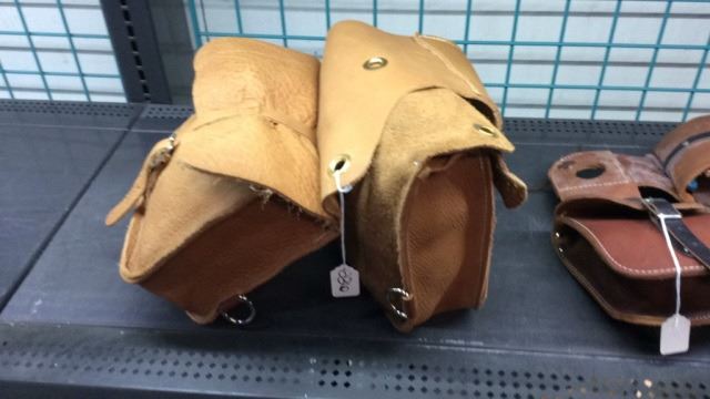 soft leather saddle bag