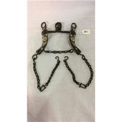 Silver inlayed Bit Marked Garcia with Rein Chains
