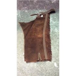 Vintage Swede Leather Chaps with White leather