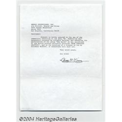 The Byrds: Roger McGuinn Signed Document.