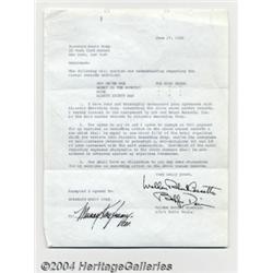 Bobby Darin Vintage Signed Document (1958).
