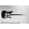 Image 1 : Def Leppard Group Signed Guitar. Unique blue