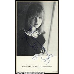 Marianne Faithfull Vintage Signed Photo.