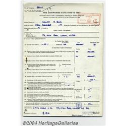 Elton John Rare Early Signed Document (1971).