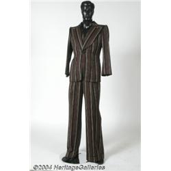 Elton John Owned & Worn Pinstriped Suit. Elton