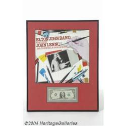 Elton John & John Lennon Signed One Dollar