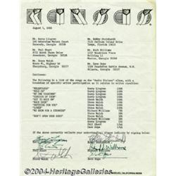 Kansas Group Signed Contract - 1980. Signed