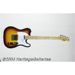 Toby Keith In-Person Signed Guitar. Beautiful