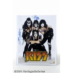 KISS Group Signed 16 x 20 Photograph. Fabulous