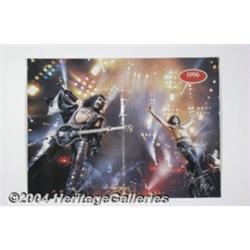KISS Group Signed Poster. 15 x 21 color poster