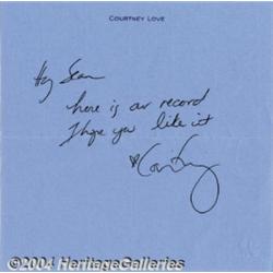 Courtney Love Handwritten Note. Rare