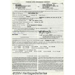 Dean Martin Signed Document - October 6, 1970.