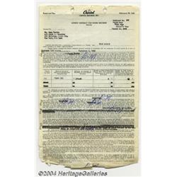 Dean Martin's First Recording Contract with