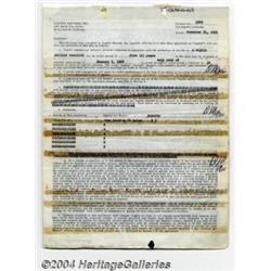 Dean Martin Rare Recording Contract with