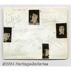 The Tremeloes Vintage Signed Album Page.