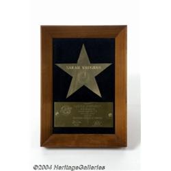 Sarah Vaughan Hollywood Walk of Fame Star. On