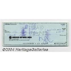Frank Zappa Signed Check to Beach Boys