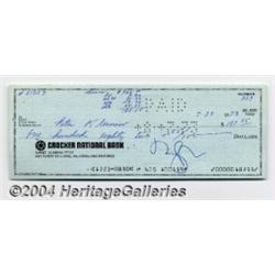 Frank Zappa Signed Check to Peter Kleinow