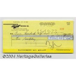 Frank Zappa Signed Check to Tim Buckley.