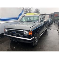 1989 FORD F250 XLT LARIAT, BLUE, DIESEL, AUTOMATIC, VIN#1FTHX25M0KKB72056, 223,930KMS,