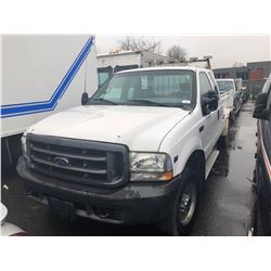 2002 FORD F-350 XL SUPER DUTY, PICKUP, WHITE, VIIN # 1FTSX31SX2EC63723