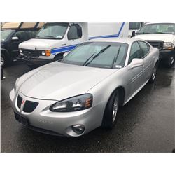 2006 PONTIAC GRAND PRIX 3800, 4DR SPORT COUPE, SILVER, VIN # 2G2WP552661220533