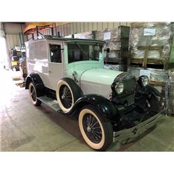 1929 FORD, 2 DR SEDAN, MODEL A ROADSTER SHAY REPRO GREEN, VIN # M0MIEX0136