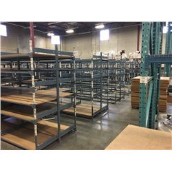 2 BAYS OF EASY-RECT SHELVING INCLUDES 2 UPRIGHTS/8 CROSSBARS/4 WOODEN SHELVES