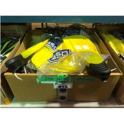 BOX OF YELLOW GSD FLIPPERS MADE IN ITALY