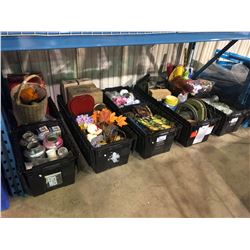 10 BINS OF ASSORTED FLOWER SHOP PRODUCTS & ITEMS (BINS NOT INCLUDED)