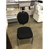 Image 2 : STACK OF 10 BLACK FABRIC AND BROWN METAL FRAME STACKING, GANGABLE BANQUET CHAIRS