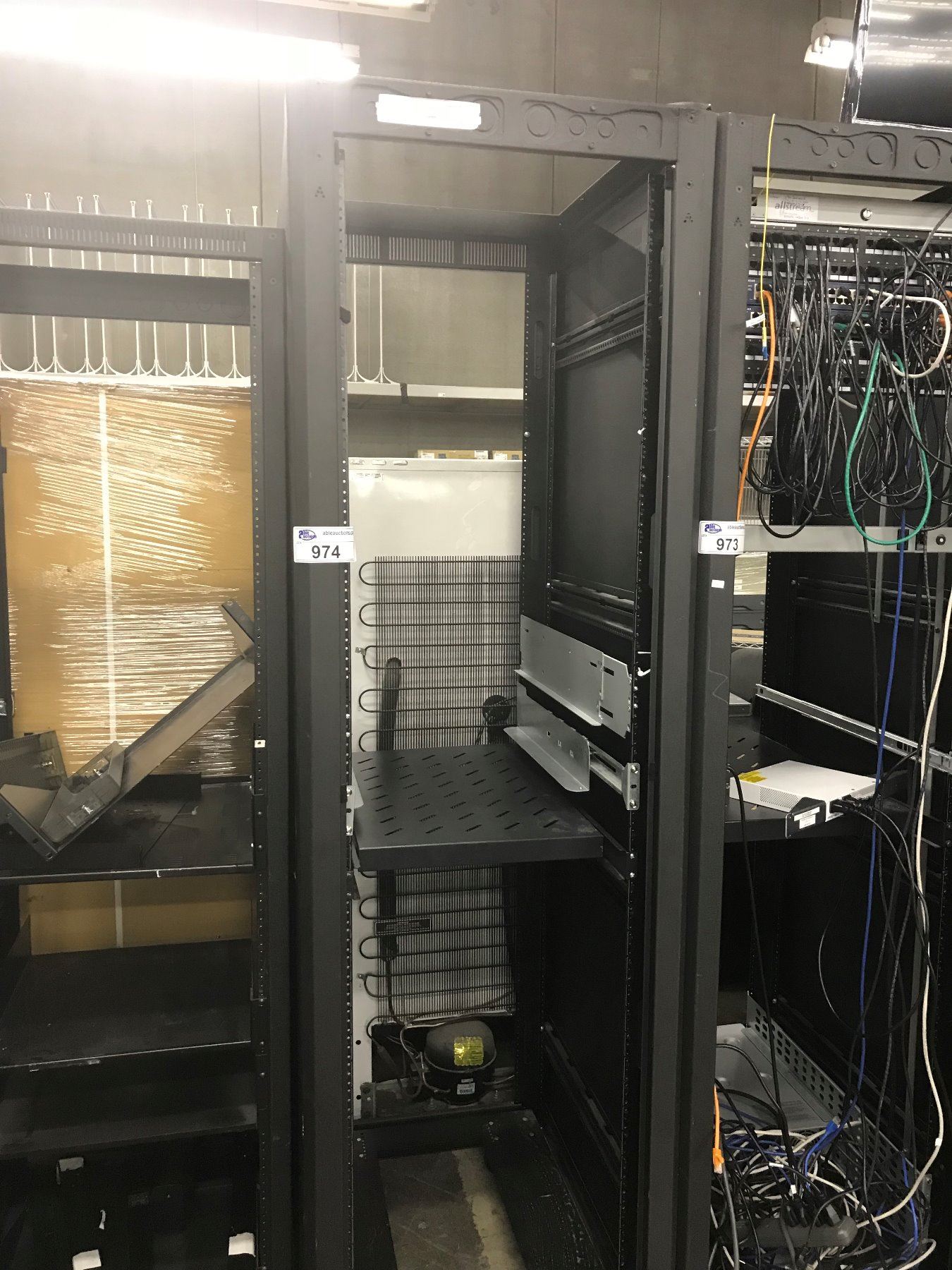 7' BLACK METAL SERVER RACK