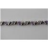 Image 2 : CERTIFIED 4.05CT PURPLE AMETHYST AND DIAMOND BRACELET, 'S' WAVELINK DESIGN 9 OVAL AMETHYSTS