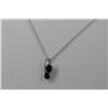 Image 2 : CERTIFIED GARNET AND DIAMOND LOOPSTYLE NECKLACE, 2 PEARCUT GARNETS AND 2 DIAMONDS , INCLUDES