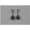 Image 2 : NEW MYSTIC AND WHITE TOPAZ DANGLE EARRINGS, PEARCUT, STERLING SILVER