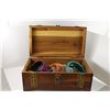 Image 2 : LARGE WOODEN JEWELLERY BOX FILLED WITH ESTATE JEWELLERY