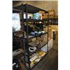 Image 2 : BLACK METAL SHELVING UNIT - CONTENTS NOT INCLUDED