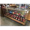 Image 2 : ANTIQUE OAK FRAMED GLASS FRONT SHOWCASE (95IN BY 28IN BY 41IN)
