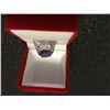 Image 2 : CERTIFIED AMETHYST & DIAMOND DINNER RING 4.5CT OVAL CUT PURPLE AMETHYST, 2 DIAMONDS,