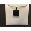 Image 2 : CERTIFIED CUSTOM MADE FREE FORM AMMOLITE NECKLACE, GOOD COLOUR PLAY, STERLING SILVER,