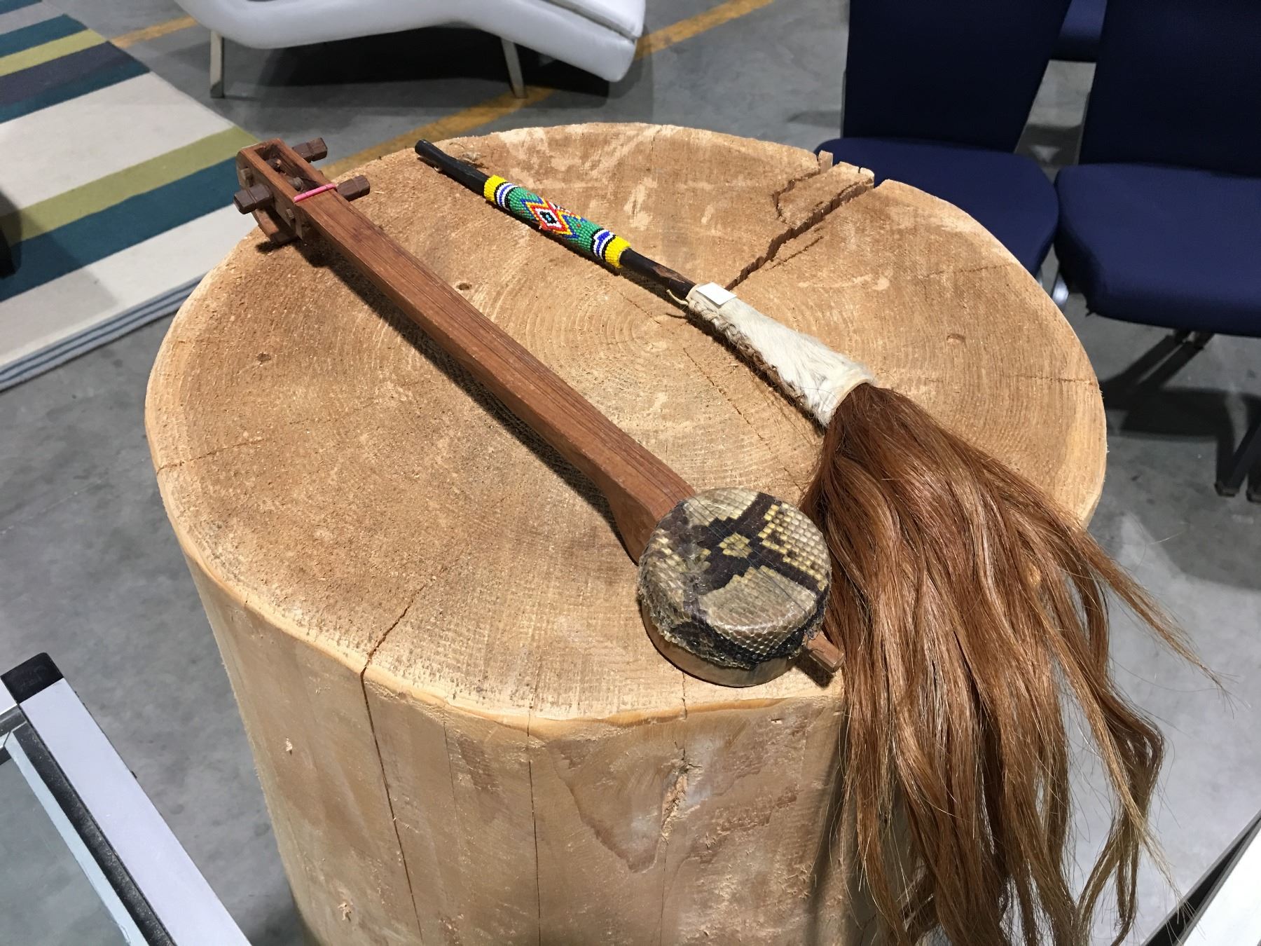 First Nations Music Instruments 2 FIRST NATIONS CARVED PCS - SMALL WOODEN MUSICAL INSTRUMENT & BEADED ...