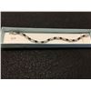 Image 2 : CERTIFIED LADIES SAPPHIRE & DIAMOND TENNIS BRACELET, 12 OVAL SAPPHIRES, CROSSOVER LINK DESIGN,