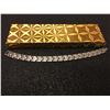 Image 2 : 2 X NEW MENS STAINLESS STEEL 2 TONE BRACELETS