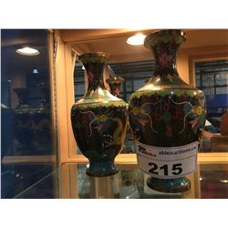 PAIR OF CLOSINEA DRAGON VASES (SMALL MINOR DENTS PRESENT)