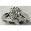 Image 2 : 10K WHITE GOLD PEAR DIAMOND (0.44CT, APRIL BIRTHSTONE) WITH 11 ACCOMPANYING DIAMONDS (0.11CT) RING.